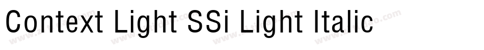 Context Light SSi Light Italic字体转换